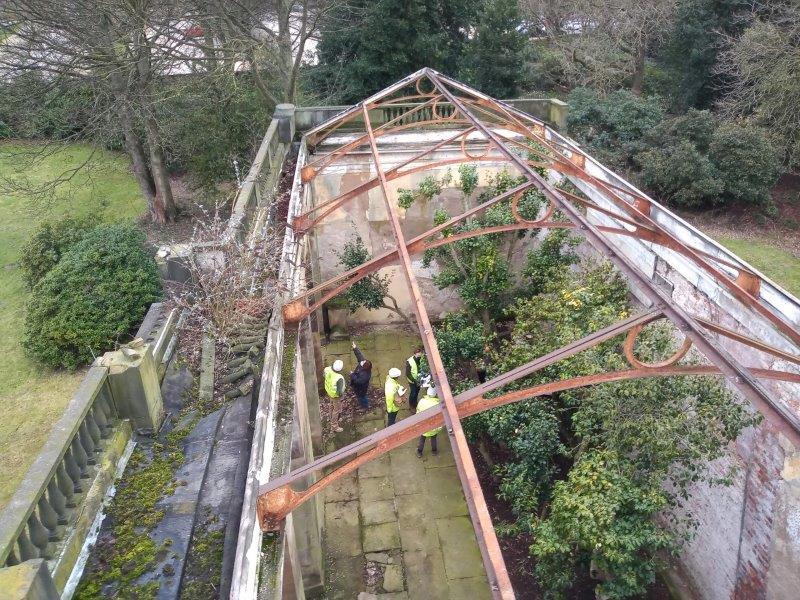 Investigation to failed plaster ceiling to Portico 